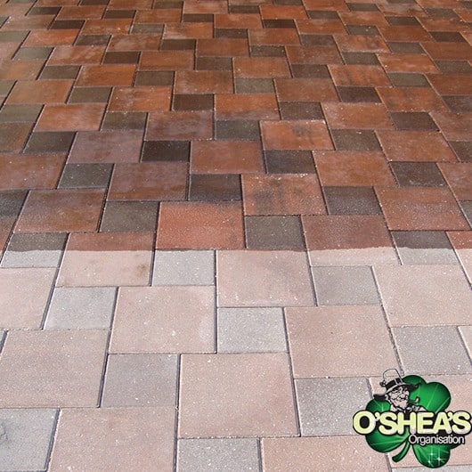 Paver Pressure Cleaning before and after